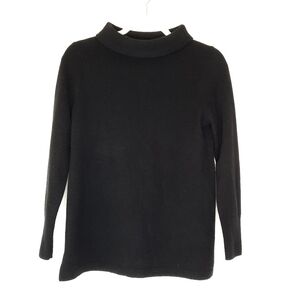 Talbots Black Cashmere Mock Neck Sweater SP